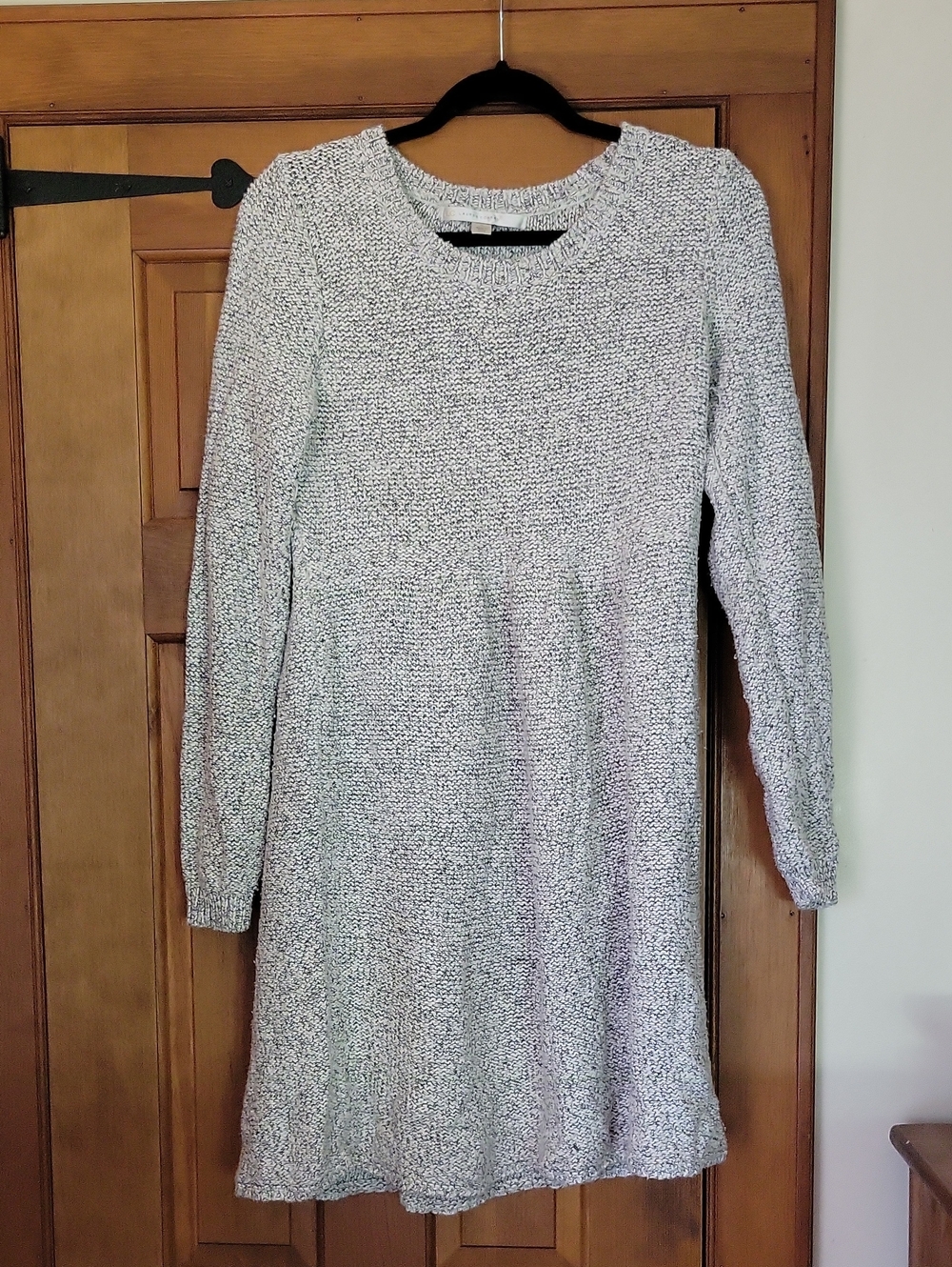 LAUREN CONRAD Cozy Cotton Knit Long Sleeve Sweater Dress - Light Heather - Picture 3 of 9